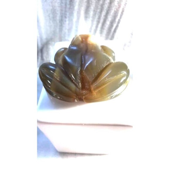 Druzy Agate Frog Carving - Picture 3 of 9